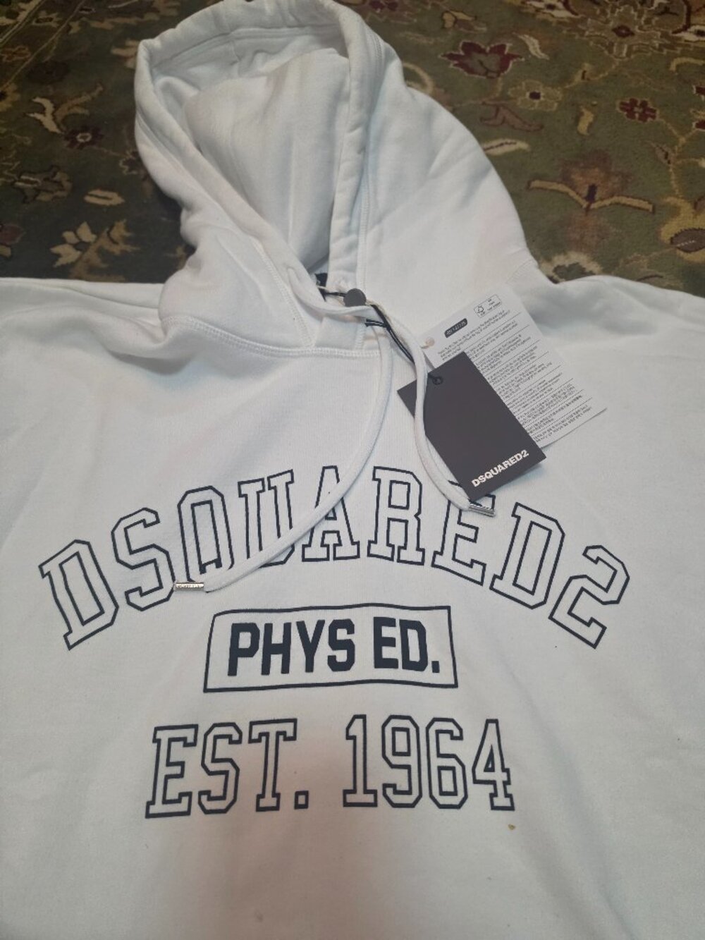 DSQUARED2 SWEATSHIRT white brand new oversized medium italy